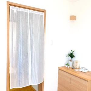 のれん ミラーレース ホワイト 85×150 ミドルの詳細画像2