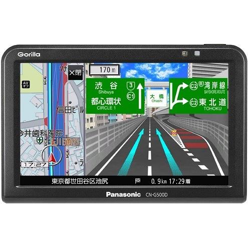 パナソニック ポータブルカーナビ ゴリラ CN-G500D 5インチ ワンセグ SSD16GB バッ...