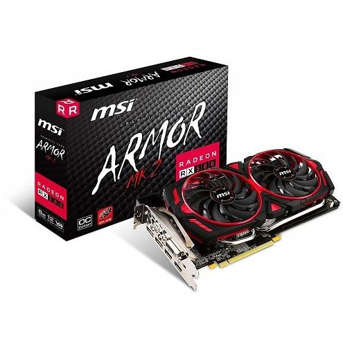 MSI Radeon RX 580 ARMOR MK II 8G OC グラフィックスボード VD6...