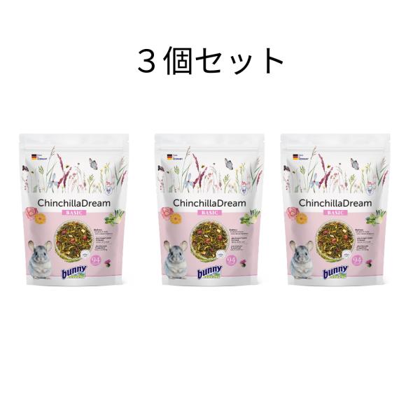 バニーネイチャー チンチラドリーム ベーシック 1.2kg 3個セット チンチラ フード ペレット ...