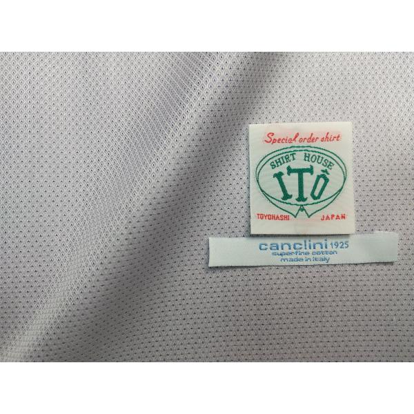 フルオーダーシャツ綿１００％パープル系ドビーカンクリーニイタリア製(i000109)