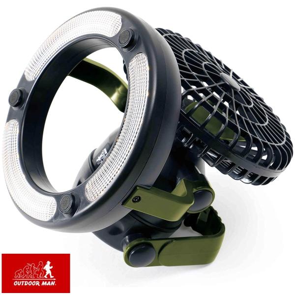 OUTDOOR MAN(アウトドアマン) FAN&amp;WARM LIGHT KOLT-007B LEDラ...