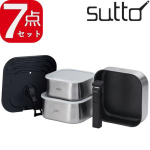 sutto スット IH対応 選べるフライパン ステンレス 7点セット SSEFP7ST | 収納に特化した四角いフライパン｜i-shop-sakura