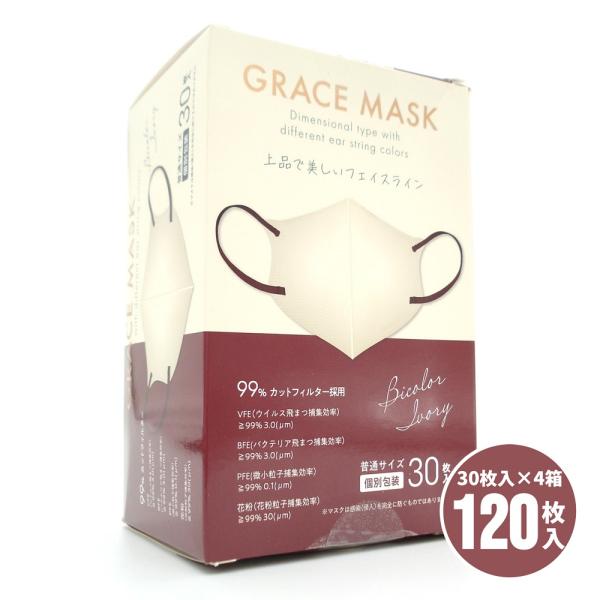 【120枚】ユニアークス | UHG-GMDB-IV | GRACE MASK 立体型 バイカラー ...