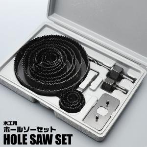 木工用ホールソー 16点セット 収納ケース付 プロ仕様