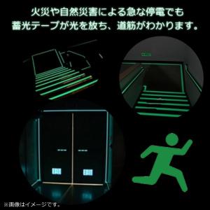 蓄光テープ 夜間に光る 階段 廊下 誘導 スリ...の詳細画像2
