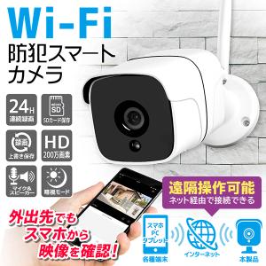 Wi-Fi 防犯スマートカメラ どこでもスマホ確認 リアルタイム映像