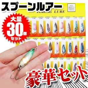 スプーンルアー 大量 30個セット 釣り道具 3サイズ