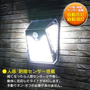121灯LED ソーラーセンサーライト 防水 ...の詳細画像2