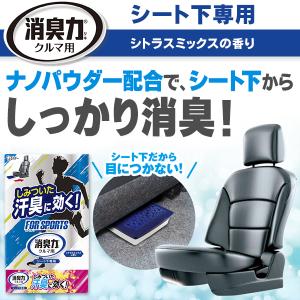 クルマの消臭力 空間 シート すっきり消臭 エステー 車用 置くだけ消臭 エアコン臭 タバコ臭 汗臭 しみついた嫌な臭い 徹底 消臭芳香剤 /60N◇ 消臭力シート下