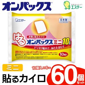 カイロ ミニ 貼るカイロ 60枚入り エステー はるオンパックス