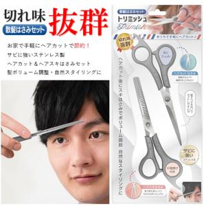 散髪用ハサミ 美容師 すきバサミ はさみ 2本セット ヘアカット ケース