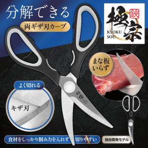 包丁 極宗 2026最新 キッチンバサミ 冷凍肉が簡単に切れる 両ギザ刃 カーブ刃 分解できる 独自開発 料理包丁 キッチンはさみ 時短調理 切れ味抜群 /2M◇ 極宗