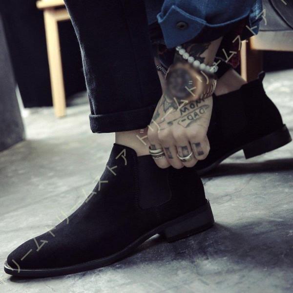 ブーツ ビジネスシューズ チェルシーブーツ サイドゴア ブーツ メンズ 革靴 ショートブーツ 紳士靴...