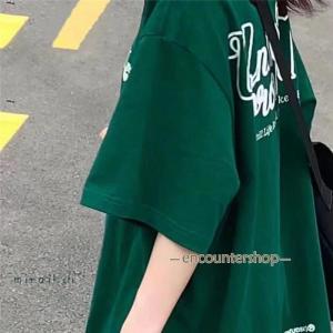 カットソー Tシャツ レディース 夏服 ドロップショルダー 大きいサイズ プリント tシャツ ミドル丈 ティーシャツ 女の子 20代 30代 40代 半袖 スポーツ 部屋｜i-store-y