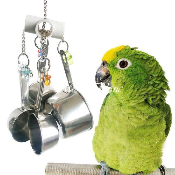 ステンレス鋼製 バードトイ オウムおもちゃ 鳥用品 鳥おもちゃ オウムブランコ ストレス解消 清掃 ...