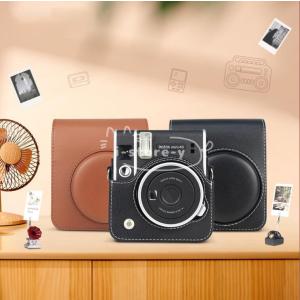 FUJIFILMインスタントカメラチェキinstax mini 40用保護レザーケース/カバー収納ポーチバッグカバン/ストラップ付属/速写プロテクター｜i-store-y