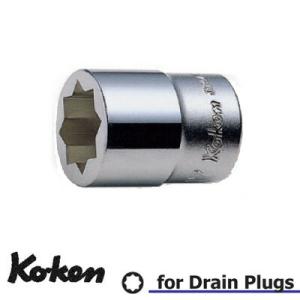 Ko-ken 4109M14 1/2"差込 ドレンプラグ用 二重四角 ソケット 14mm コーケン/...