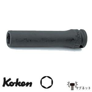 Ko-ken 13300G-13 3/8&quot;sq. インパクト ロングソケット スライドマグネット付 ...