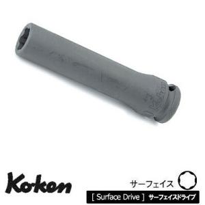 Ko-ken 13310M-12 3/8&quot;sq. インパクト サーフェイス ロングソケット 12mm...