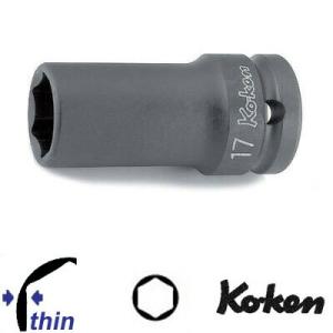 Ko-ken 14301X-25 1/2"sq. 薄肉 インパクト セミロングソケット 25mm  コーケン / 山下工研｜i-tools