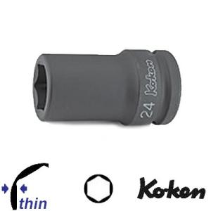 Ko-ken 16301X-30 3/4&quot;sq. 薄肉 インパクト セミロングソケット 30mm  ...