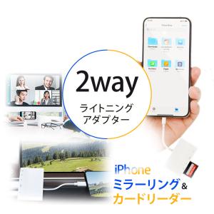 iphone ミラーリング テレビに映す HDMI sdカードリーダー USB データ移行 lightning sdカードリーダー