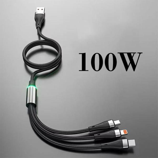 3in1 充電器ケーブル USBケーブル iPhoneケーブル Type-cケーブル Microケー...