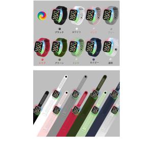 LED 時計 腕時計 シリコンウォッチ ウォッ...の詳細画像1