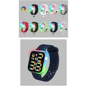 LED 時計 腕時計 シリコンウォッチ ウォッ...の詳細画像2