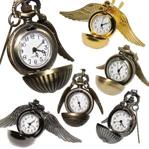 天使の翼  懐中時計 ネックレス時計 おしゃれ アンティーク 時計 シンプル クオーツ式ペンダントウォッチ エンジェル かわいい｜i-uniko