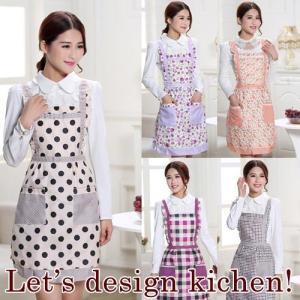 ワークエプロン 母の日 かわいいエプロン 可愛い ギフト ショート丈 花柄 モダン デザイン フィンランド ヘルシンキ かわいい ワンピース おしゃれ