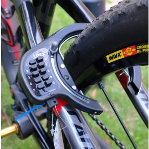 【鍵不要!押すだけ解錠】 自転車 鍵 リング錠...の詳細画像1