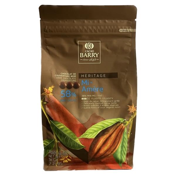 カカオバリー ミ・アメール（クーベルチュール ピストール チョコレート）（1kg×6袋）ミアメール ...