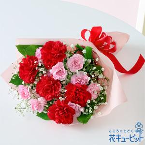 母の日（遅れてごめんね） ギフト プレゼント カーネーション ママ お母さん 誕生日 お祝い 花キューピットのカーネーションの花束