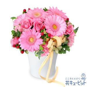 3月の誕生花（ピンクガーベラ） 誕生日 お祝い 記念日 プレゼント 花キューピットのガーベラのナチュ...
