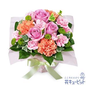 5月の誕生花（ピンクバラ） お祝い 記念日 誕生日 お礼 プレゼント 花キューピットの5月のバースデーアレンジメント｜i879