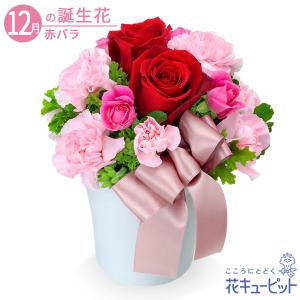 12月の誕生花 赤バラ プレゼント 誕生日 お祝い 記念日 花キューピットの赤バラのナチュラルアレンジメント Ya12 5152 インターネット 花キューピット 通販 Yahoo ショッピング
