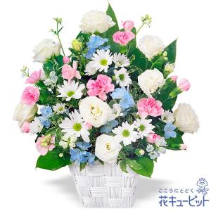 お供え・お悔やみの献花 仏花 供花 法要 枕花 お盆 お彼岸 四十九日 生花 翌日 花キューピットのお供えのアレンジメント