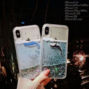 スマホケース iPhone11 Pro Max iPhone SE2 X Xs MAX iPhoneXR iPhone8 クジラ アイフォン ケース アイホン キラキラ 動く グリッター 海 かわいい 韓国