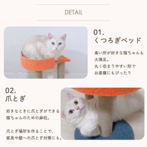 ミニ キャットタワー うお座型 小さめ 子猫 ...の詳細画像3