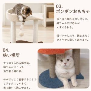 ミニ キャットタワー うお座型 小さめ 子猫 ...の詳細画像4