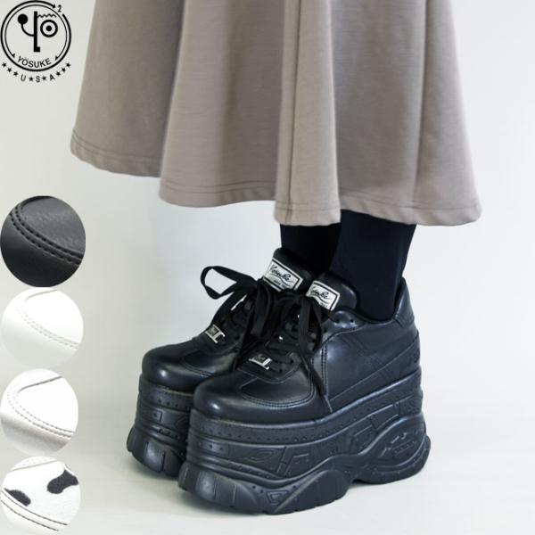 ヨースケ YOSUKE 厚底スニーカー レースアップ ハイソール プラットフォーム レディース 全4...