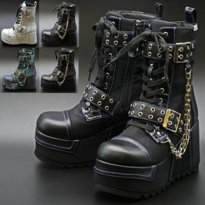 YOSUKE ブーツ 「YOSUKE/ヨースケ」厚底ハード系レースアップロング