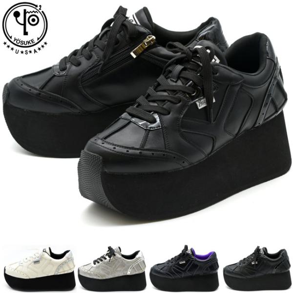 ヨースケ YOSUKE 厚底スニーカー レースアップ ハイソール レディース 厚底 プラットフォーム...