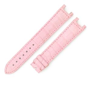 カルティエ パシャ用 クロコバンド 新品同様 純正 替え ベルト ストラップ 尾錠用 18ｍｍ ピンク レディース 腕時計