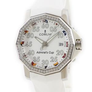 コルム CORUM アドミラルズカップ40 082.961.47 純正ダイヤ メンズ 腕時計 自動巻き ホワイト 中古｜ibe7171