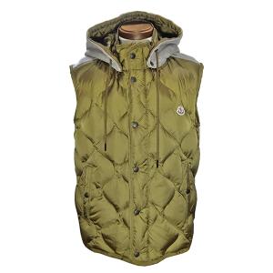 モンクレール MONCLER ダウンベスト マグリア  オリーブ ナイロン コットン グース フェザー 中古｜ibe7171