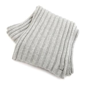 FENDI（フェンディ） マフラー ロゴ ニット ウール ホワイト