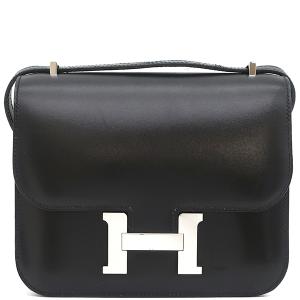 エルメス HERMES ショルダーバッグ コンスタンスミニ 3 ボックスカーフ ブラック シルバー金具 Y刻印(2020年製) 【箱】【中古】｜ibe7171